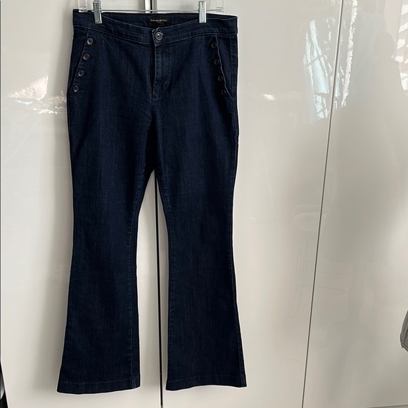 BANANA REPUBLIC Sailor Flared Dark Denim Jeans, Size 29 - Picture 2 of 10